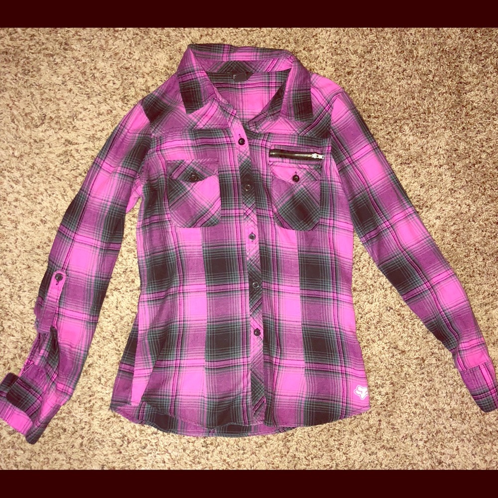 Button up Fox Racing flannel
